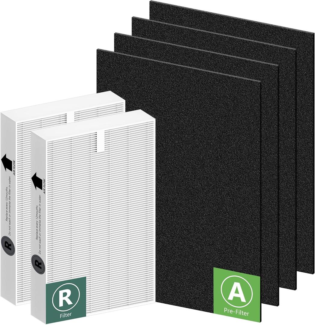 HPA200 Replacement Filters for Honeywell HRF-ARVP200, HPA200, HPA201, HA202, HPA204, HPA250 Series Air Purifiers, 2 Filter R and 4 Activated Carbon Pre-Filters A by Funmit