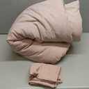 Bedsure Twin/Twin XL Comforter Set - Dusty Rose Soft Bedding for All Seasons, Cationic Dyed Bed Set, 2 Pieces, 1 Twin Size Comforter (68"x88") and 1 Pillow Sham (20"x26"+2")