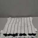 Folkulture Boho Hand Towels with Tassels for Bathroom Hanging and Decorative, Set of 2, 100% Cotton, 16" x 30" Inches (Hamilton Black and White)