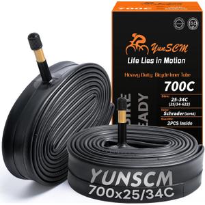 2-PCS 700C Heavy Duty Bike Tubes 700x25C/26C/28C/32C/34C AV4825/34-622 700C Bicycle Inner Tubes Compatible with 700x25C 700x26C 700x27C 700x28C 700x30C 700x32C 700x34C Bike Tire Tubes Schrader Valve