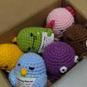 JOYIN 6 Pcs Crochet Positive Animals with Positive Messages, Emotional Support Stuffed Animal Bulk, Cute Crochet Plushies for Graduation Gift, Employee Appreciation, Anxiety Relief & Mental Health, Mini