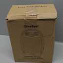 GiveBest Portable Electric Space Heater with Thermostat, 1500W/750W Safe and Quiet Ceramic Heater Fan, Heat Up 200 Square Feet for Office Room Desk Indoor Use, Silver