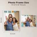 12 x 16 Acrylic Picture Frame, Horizontal/Vertical Clear Photo Frame for Wall with Tape, No Drilling Floating Hanging Frameless Picture Frame, Wall Mount Sign Holder 12x16 for Home, School, Office