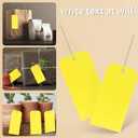 100 Yellow Plastic Shipping Tags - Durable, Writable, Heavy Duty, Waterproof, Reinforced for Repair Equipment & Car Parts Inventory (6 1/4" x 3 1/8")