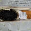 Belula 100% Boar Bristle Hair Brush Set (Medium). Soft Natural Bristles for Thin and Fine Hair. Restore Shine And Texture. Wooden Comb, Travel Bag and Spa Headband Included!
