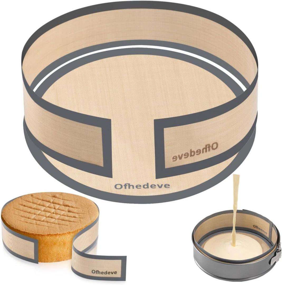 Silicone Baking Mat for Springform Pan 9 inch, Springform Cheesecake Pan Protector, Prevent Cake from Sticking Side and Bottom