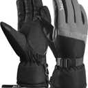 MCTi Ski Gloves,Winter Waterproof Snowboard Snow 3M Thinsulate Warm Touchscreen Cold Weather Women Gloves Wrist Leashes (Small, Grey)