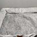 Orthopedic Dog Beds Extra Large Sized Dog, Pet Sofa Bed with Removable Washable Cover, Egg Foam Support, Bolster Cushion for Comfortable Sleep, Waterproof & Non-Slip Bottom Bed (Light Grey)