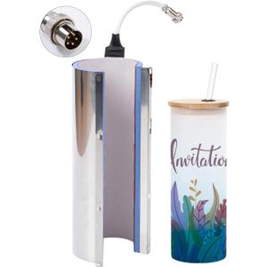 PYD Life 5 Pin Connector Glass Tumbler Heat Press Attachment 17 OZ 20 OZ Sublimation Glass Tumbler 13 OZ Glass Can 12 OZ Replacement Tumbler Heat Element,for V3.0 Tumbler Heat Press Machine