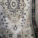 Madane Runner Rug 2x8, Washable Hallway Runner Rugs, Non-Slip Low-Pile Soft Kitchen Rug Runner Laundry Room Rug, Vintage Throw Entry Foyer Mat for Entrance Living Room (Black, 2 x 8)