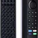 iPazzPort Mini Bluetooth Wireless Keyboard with Voice-Remote-Control Case for TV-Stick 4k Max/TV Cube and Compatible with Insignia/Toshiba/Pioneer Fires Smart TVs.