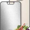 Stainless Steel Cutting Boards for Kitchen, Non Toxic Double Sided Cutting Board, 2-in-1 Wheat Straw PP, Large Chopping Board for Meat and Fruit, Non-Slip, Gifts for Housewarming 1611