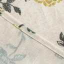 Watercolor Colorful Flowers Linen Valance for Windows, Farmhouse Floral Printed Light Filtering Rod Pocket Small Curtains Valance for Kitchen Cafe Bathroom 54" x 18" Green/Mustard/Blue