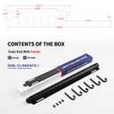 BaiNong Valet Rod for Closets Pull Out Closet Valet Rod Slide Out Extra long 16.5 inch Black Valet Rods for Closets With 6 Hooks