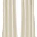Elrene Home Fashions Matine Weatherproof Tab-Top Indoor/Outdoor Solid Color Curtain Panel for Porch, Pergola, Patio, Deck, 52W x 95L, Ivory