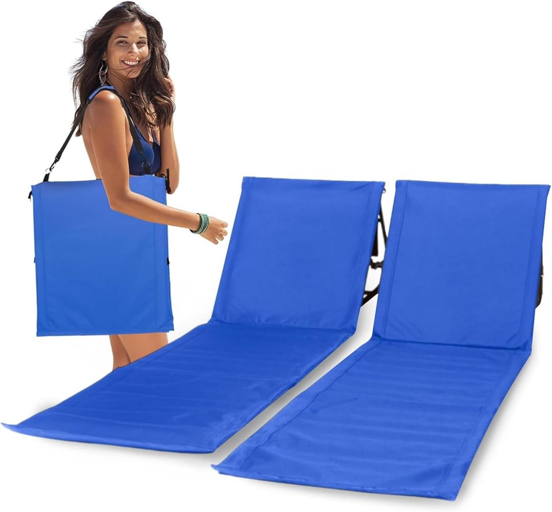 UNIPRIDE Lightweight Beach Chairs for Adults #2025 - Beach Mat Sand Free Waterproof I Ideal as Lounger for Tanning I Relaxing, Compact & Ultimate Beach Gear (Sea Blue)