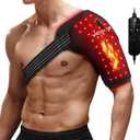 Viconor Red Light Therapy for Shoulder Pain Relief, Infrared Light Therapy for Body, Improve Joint Muscle, 660nm & 850nm Red Light Heated Shoulder Wrap with Massage, Black1