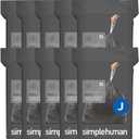 simplehuman Code J 200 Count Odorsorb Custom Fit Liners, Drawstring Odor Absorbing Trash Bags, One-by-One Mess-Free Dispense, Extra Thick & Double Seamed, 50% PCR Plastic, 38-45 Liter / 10-12 Gallon
