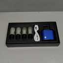 Smart Car Air Fresheners Diffuser with 4pcs Essential Oils, Automotive Scent Dispenser Rechargeable Aromatherapy Diffuser Vent Clip for Cars, 3 Adjustable Modes (Blue)