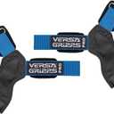 Versa Gripps Pro, Made in USA, Wrist Straps for Weightlifting Alternative, Best Training Accessory (Reg/Large: 7-1/8" to 8", Blue Pacific/Black)