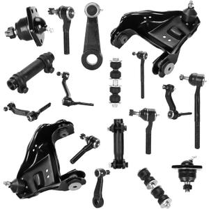 4WD Front Upper Control Arms w/Ball Joints Tie Rods Suspension Kit for 1998-2005 Chevrolet Blazer 1998-2004 Chevrolet S10/GMC Sonoma, 1998-2001 GMC Jimmy (14PCs)