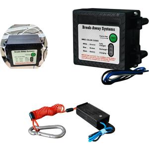 12V Trailer Breakaway Kit with LED Test Light - Electric Break Away System, Universal Waterproof Trailer Brake Controller for Vehicles (Battery Not Included)
