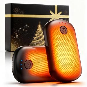 Pocket Size Hand Warmers Rechargeable 2 Pack, 6000mAh Electric Hand Warmers for 24H Safe Heat, 3 Settings Fast Heating Handwarmers Up to 131 for Christmas, Outdoor, Golf, Hunting, Camping Accessories