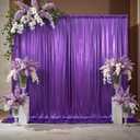10x10ft Thick Purple Glitter Backdrop Curtain Panels for Parties, Wrinkle Free Sequin Sparking Photo Backdrop Drapes, 2 Panels 5x10ft Shimmer Back Drop Cloth for Wedding Birthday Photography