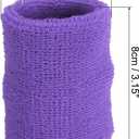 PATIKIL Sports Wristbands, Athletic Cotton Terry Cloth Absorbent Wrist Sweatband for Tennis Basketball Working Out Running