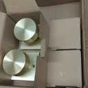 Goldenwarm Gold Dummy Door Knobs, Zinc Alloy Square Ball Brushed Gold Dummy Door Knobs for Hallways, Kitchens, Heavy Duty Door Knob Bulk - Modern & Stylish(3 Pairs / 6 Pieces)