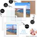 16x16 inch Wood Picture Frame for Wall Hanging Square Photo Frames with Mats 12x12 inch Pictures for Baby Scan,Poster,Decoration,Anniversary,Wedding,Christmas,Diamond Painting(White)