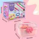 Kinizeder Bracelet Making Kit, Arts and Crafts for Girls Ages 8-12, Weaving Bands DIY Toys for Friendship Birthday Gifts for Kids 6, 7, 9, 10, 11, 13, Rubber Band Bracelet kit with 1000+ Bands