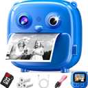 Kids Instant Print Camera- Christmas Birthday Gifts for Age 3-12 Girls Boys- 1080P HD Video Digital Camera with Photo Printing- Toddlers Portable Toys for TravelCity Discovery- Blue