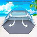 Gorich Beach Tent Sun Shelter for 3 Person with UPF 50 UV Protection, Lightweight & Easy Setup Beach Shade Canopy, Portable Beach Shade Tent Beach Cabana