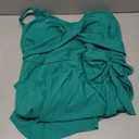 Sovoyontee Women's Plus Size Tankini Two Piece Swimsuit High Waisted Bikini Bottom Tummy Control Flowy Swim Dress (XX-Large Plus, Bright Green)