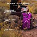 EVERFUN Hydration Backpack 18L Hiking Water Backpack with Water Bladder 2L, Women Men Hydration Pack Insulated Daypack Lightweight Hydropack with Rain Cover for Hiking, Cycling, Running, Festivals   Beautyberry, 2L Bladder