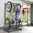 WALMANN Freestanding Bike Stand for Garage, 4 Bikes Vertical Bike Storage Stand Heavy Duty Bike Floor Stand