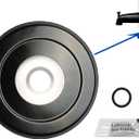 1/4" Spacer for Tub Spout, Flange Trim Ring for Bath Faucet, Eschutcheon Cover Plate for Spigot with Split PVC Blocking Water, Shower Pipe Remodeling Sealer (304SUS-Matte Black)