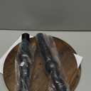 Drink Table, Small Round Side Table for Small Spaces, Modern Accent Round End Tables with Metal Leg, Thickened Wood Pedestal Coffee Tables for Living Room, Bedroom, Narrow Corners,Sofa Couch (Rustic Brown)