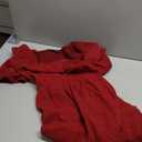 PRETTYGARDEN Women's Summer Dresses 2026 Puff Sleeve Square Neck High Waist Smocked A-Line Flowy Loose Fit Midi Dress (Red) XL