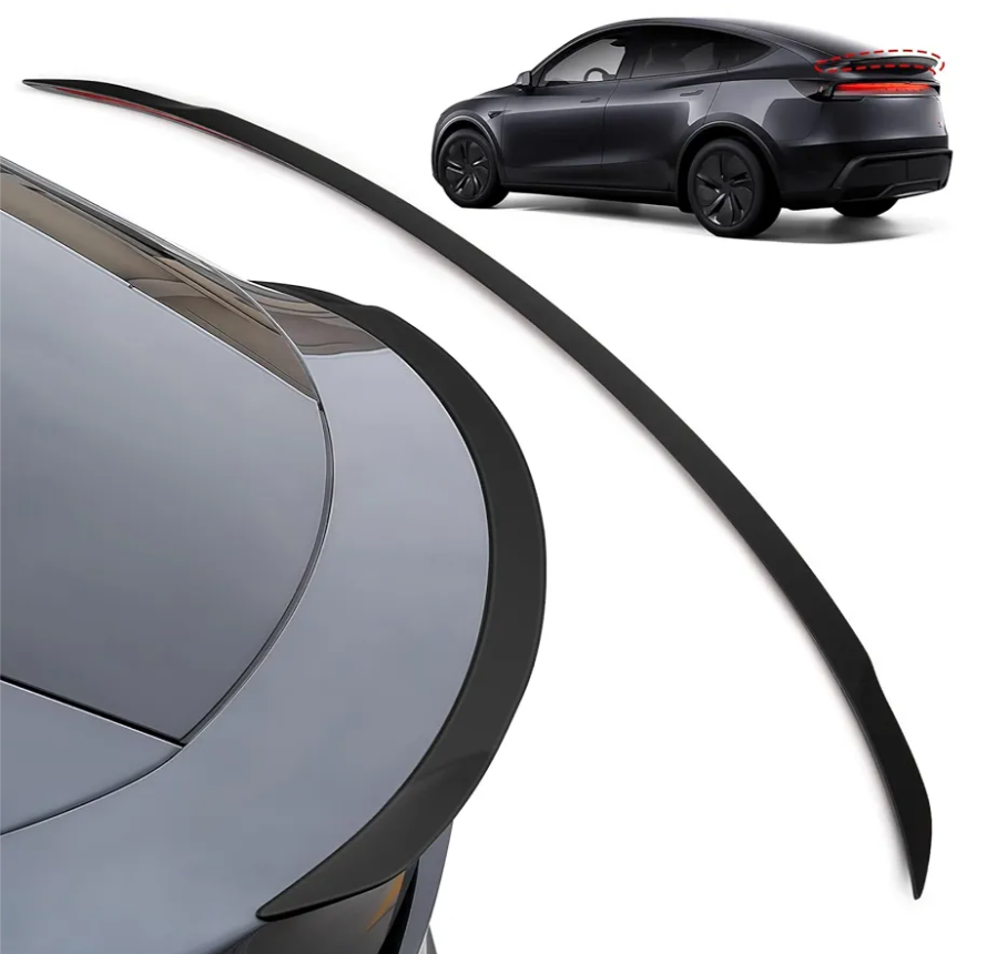 Spoiler Fit for Tesla Model Y Juniper 2025 2026, ABS Adhesive Carbon Fiber Rear Spoiler Wing OEM Rear Trunk Lip, Model Y Juniper Accessories (Matte Black)