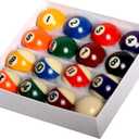 Pool Balls Mini Pool Balls Set,1-1/2 Inch Billiard Balls Set Not Regulation Size, Complete 16 Ball Set