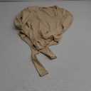 QINSEN Women's Sexy Square Neck Bodysuit Long Sleeve Double Lined Shirt Tops, Extra Large , Marzipan 