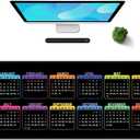 Galdas Gaming Mouse Pad XXL XL Large Long Extended Big Mousepad Non-Slip Rubber Keyboard Mouse Pad with Stitched Edges for Laptop Home Office (2026 Calendar, 31.5 * 11.8)