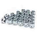 KSP M14X1.5 Open End Acorn Bulge Wheel Lug Nuts, Zinc Finish,3/4"19mm Hex 0.84(21mm) Height Conical Seat 60 Degree for Truck/Tuner Aftermarket Rims Pack 24 pcs, 1 Year Support (Chrome)