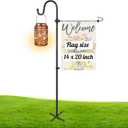 Ottsuls Garden Flag Stand, Heavy Duty Flag Pole Holder with Shepherd Hook for Yard Decoration, 45 INCH Sturdy Yard Flag Post Stake Outdoor Garden Flag Holder for 14''x20'' Flags (Without Flag)