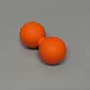 COZLOW Double Lacrosse Silicone Massage Ball - Energizing Orange - Peanut Trigger Point Roller for Mobility, Deep Tissue Therapy, Myofascial Release - Acupressure Tool for Muscle Pain Relief