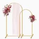 Metal Arch Backdrop Stand Wedding Arch Backdrop Stand, Set of 2 Gold Metal Arch Backdrop Stand, Wedding Arch Frame for Wedding Birthday Party Baby Show