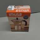 Imusa 6 Cup Stovetop Espresso Maker with Heart Shaped Knob, Silver