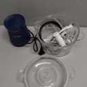 500W Food Processor, Blue Meat Grinder with Glass Bowl 8 Cup, Electric Food Chopper with 2 Sharp Blade Sets for Meat, Fruits, Vegetables, Baby Food, Nuts, 2 Speed